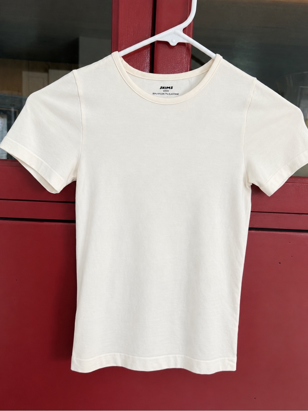 SKIMS Cream Short Sleeve  Tee